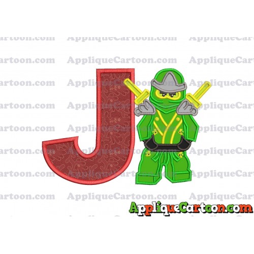 Lego Applique Embroidery Design With Alphabet J