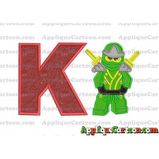 Lego Applique Embroidery Design With Alphabet K
