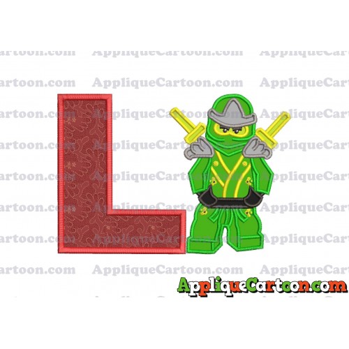 Lego Applique Embroidery Design With Alphabet L