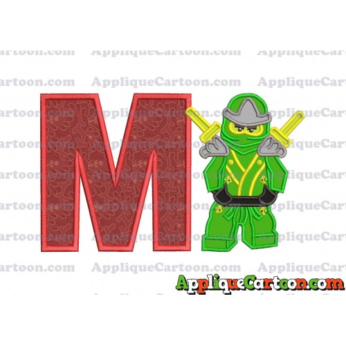 Lego Applique Embroidery Design With Alphabet M