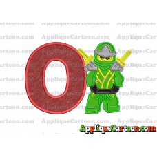 Lego Applique Embroidery Design With Alphabet O