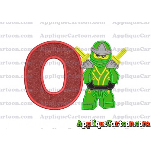 Lego Applique Embroidery Design With Alphabet O