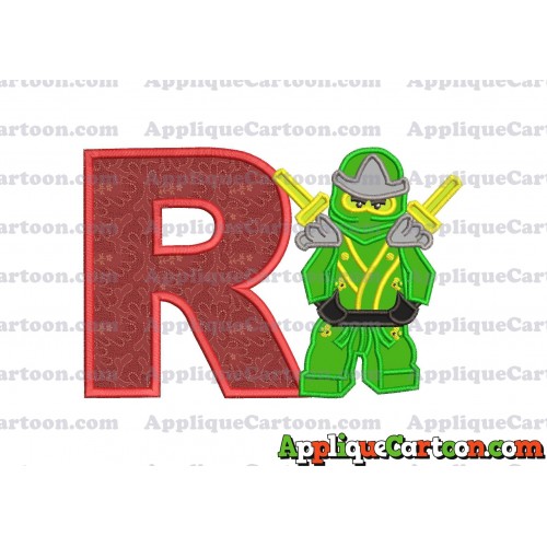 Lego Applique Embroidery Design With Alphabet R