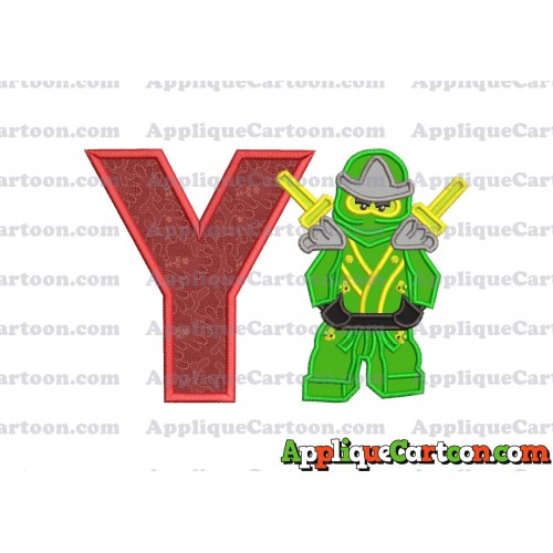 Lego Applique Embroidery Design With Alphabet Y