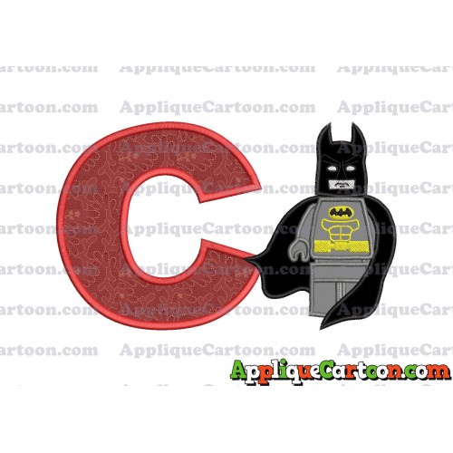 Lego Batman Applique Embroidery Design With Alphabet C