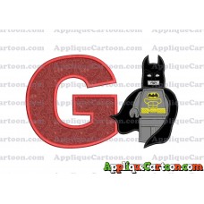 Lego Batman Applique Embroidery Design With Alphabet G