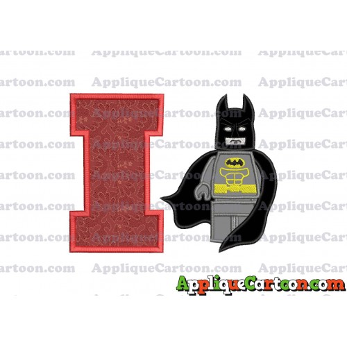 Lego Batman Applique Embroidery Design With Alphabet I