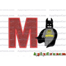 Lego Batman Applique Embroidery Design With Alphabet M