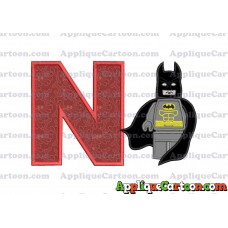 Lego Batman Applique Embroidery Design With Alphabet N