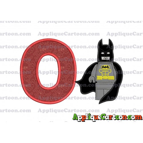 Lego Batman Applique Embroidery Design With Alphabet O