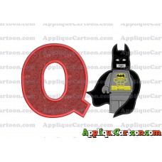 Lego Batman Applique Embroidery Design With Alphabet Q