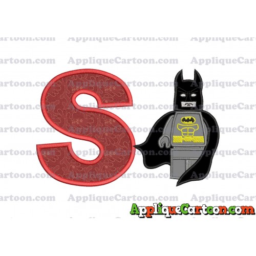 Lego Batman Applique Embroidery Design With Alphabet S