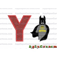 Lego Batman Applique Embroidery Design With Alphabet Y