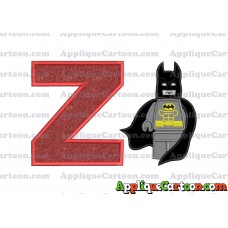 Lego Batman Applique Embroidery Design With Alphabet Z