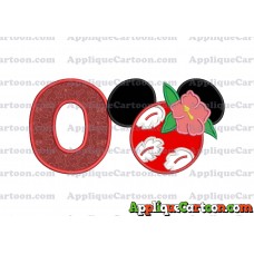 Lilo Pelekai Ears Lilo and Stitch Applique Embroidery Design With Alphabet O