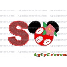 Lilo Pelekai Ears Lilo and Stitch Applique Embroidery Design With Alphabet S
