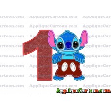 Lilo and Stitch Applique 02 Embroidery Design Birthday Number 1