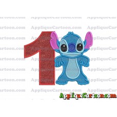 Lilo and Stitch Applique 03 Embroidery Design 2 Birthday Number 1