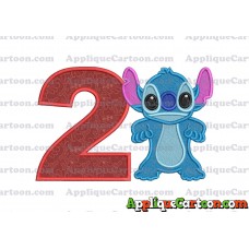 Lilo and Stitch Applique 03 Embroidery Design 2 Birthday Number 2