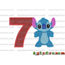 Lilo and Stitch Applique 03 Embroidery Design 2 Birthday Number 7
