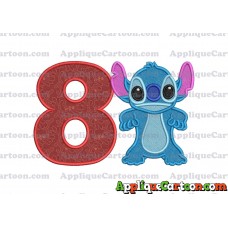 Lilo and Stitch Applique 03 Embroidery Design 2 Birthday Number 8