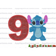 Lilo and Stitch Applique 03 Embroidery Design 2 Birthday Number 9
