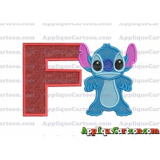 Lilo and Stitch Applique 03 Embroidery Design 2 With Alphabet F