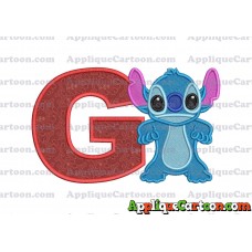 Lilo and Stitch Applique 03 Embroidery Design 2 With Alphabet G