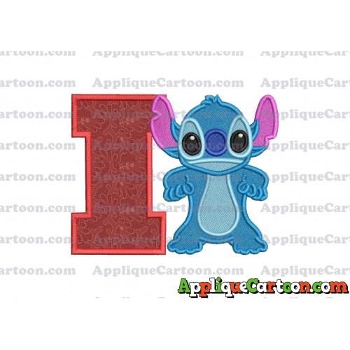 Lilo and Stitch Applique 03 Embroidery Design 2 With Alphabet I