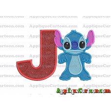 Lilo and Stitch Applique 03 Embroidery Design 2 With Alphabet J