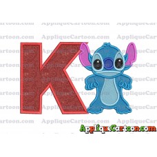 Lilo and Stitch Applique 03 Embroidery Design 2 With Alphabet K