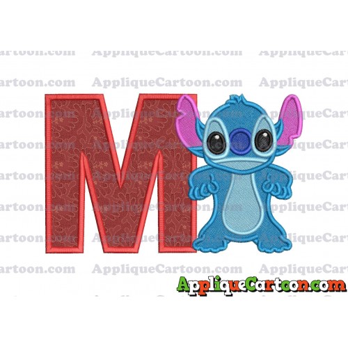 Lilo and Stitch Applique 03 Embroidery Design 2 With Alphabet M
