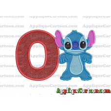 Lilo and Stitch Applique 03 Embroidery Design 2 With Alphabet O