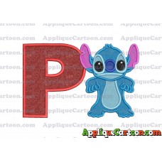 Lilo and Stitch Applique 03 Embroidery Design 2 With Alphabet P