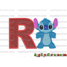 Lilo and Stitch Applique 03 Embroidery Design 2 With Alphabet R
