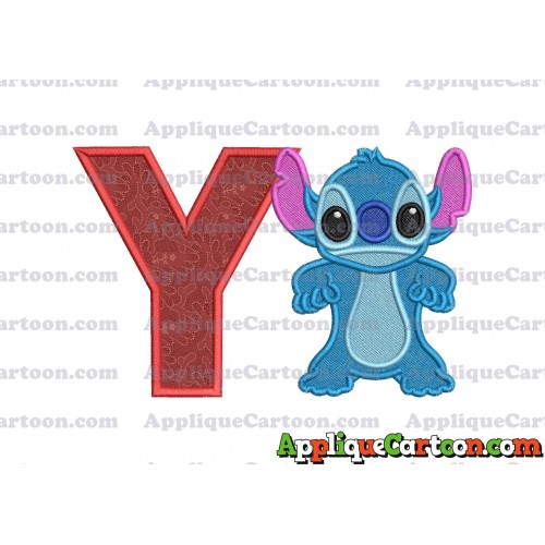 Lilo and Stitch Applique 03 Embroidery Design 2 With Alphabet Y