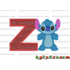 Lilo and Stitch Applique 03 Embroidery Design 2 With Alphabet Z