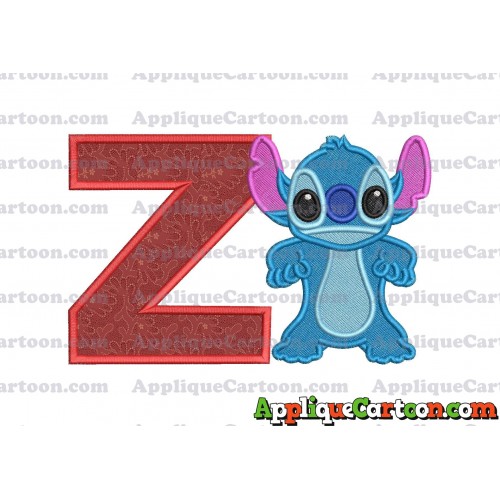 Lilo and Stitch Applique 03 Embroidery Design 2 With Alphabet Z