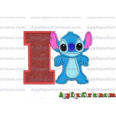 Lilo and Stitch Applique 03 Embroidery Design With Alphabet I
