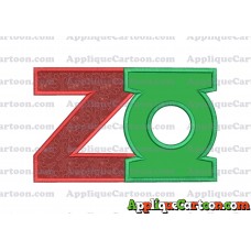 Logo Green Lantern Applique Embroidery Design With Alphabet Z