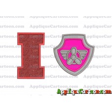 Logo Paw Patrol Applique 02 Embroidery Design With Alphabet I