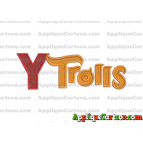 Logo Poppy Trolls Machine Applique Design With Alphabet Y