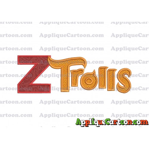 Logo Poppy Trolls Machine Applique Design With Alphabet Z