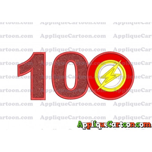 Logo The Flash Applique Embroidery Design Birthday Number 10