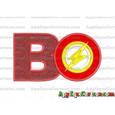 Logo The Flash Applique Embroidery Design With Alphabet B