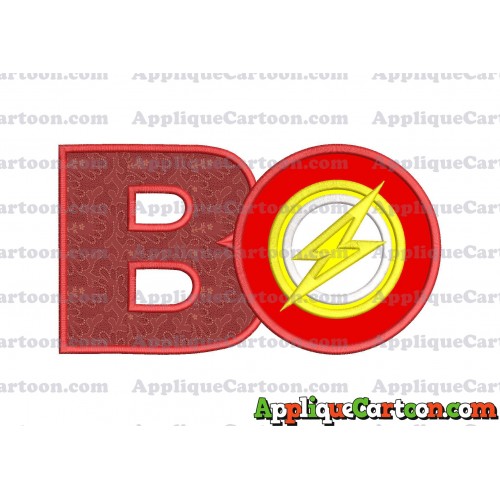 Logo The Flash Applique Embroidery Design With Alphabet B