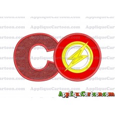 Logo The Flash Applique Embroidery Design With Alphabet C