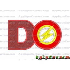 Logo The Flash Applique Embroidery Design With Alphabet D