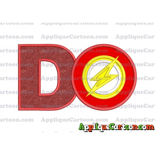 Logo The Flash Applique Embroidery Design With Alphabet D