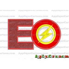 Logo The Flash Applique Embroidery Design With Alphabet E
